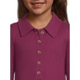 thumbnail image 4 of Wonder Nation Girls Long Sleeve Collared Dress, Sizes 4-18 & Plus, 4 of 5