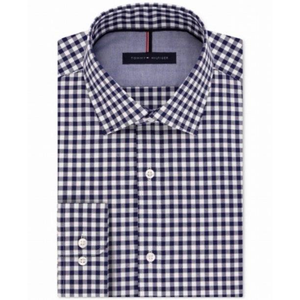 Tommy Hilfiger Dress Shirts Tommy Hilfiger Mens Slim Fit Gingham