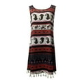 thumbnail image 7 of Babysbule Woman Summer Dresses Women Fashion Retro Sleeveless Round Neck Loose Casual Printed Tassel Dress, 7 of 7