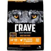 Crave Satisfy Their Nature Adult Dog Food Chicken -- 12 Lb