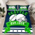 thumbnail image 2 of Ensemble de Draps de Sport de Football pour Enfants, Draps Cadeaux de Football Américain pour Garçons Fans de Sports Ensemble de Draps de Jeu de Ballon de Rugby, Ensemble de Lit de Football Cool Très Grand 4 Pcs (Seattle), 2 of 6