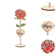 thumbnail image 6 of deevoka Wooden Rose Sign Keepsake Craft Valentines Day Decor for Birthday Holiday Home, 6 of 9
