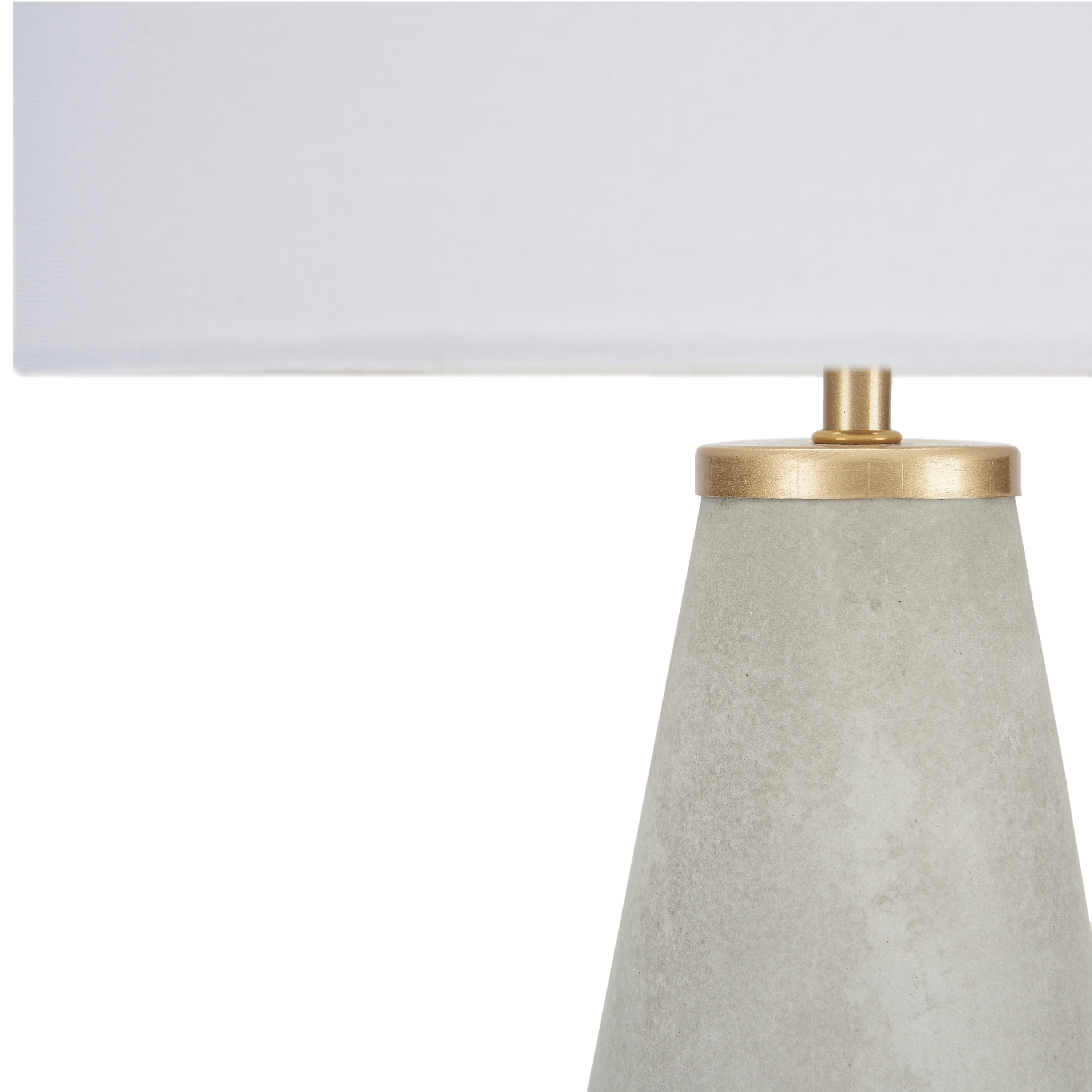 Nourison 22" Light Grey Natural Concrete Table Lamp, Modern, Contemporary, Industrial, Transitional for Bedroom, Living Room, Office, Side Table, Coffee Table