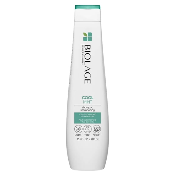 Biolage Cooling Mint Shampoo | Cleanses Excess Oil | For Oily Hair | Cool Sensation | Cruelty Free | Vegan | Salon Shampoo | 13.5 Fl. Oz