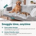 thumbnail image 3 of FurHaven Waterproof Throw Blanket For Dogs & Indoor Cats, Reversible Protective Pet Blanket, Extra Large, Long Faux Fur & Velvet, Mist Gray, 3 of 9