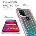 thumbnail image 2 of Moto G Stylus 5G 2021 Case, Rosebono Bling Glitter Sparkle Laser Blue Ultra Transparent Fashion Cute Colorful Skin Cover Shockproof Case for Moto G Stylus 5G 2021, 2 of 5