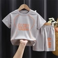 thumbnail image 2 of Summer Outfits For Boys Short Sleeved Running Suit Casual Quick Drying Clothes New Summer T Shirt Shorts Two Piece Set Outfit Set 3 Years-4 Years, 2 of 3