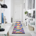 thumbnail image 4 of Yayeee Runner Rug for Bedroom 2'x6' Machine Washable Hallway Non Slip Mat, Yellow Wavy Plaid, 4 of 8