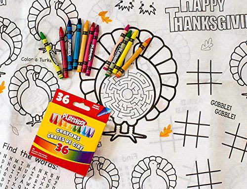 Thanksgiving Activity and Coloring Paper Tablecover 
