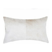 12" x 20" x 5" Natural Cowhide  Pillow