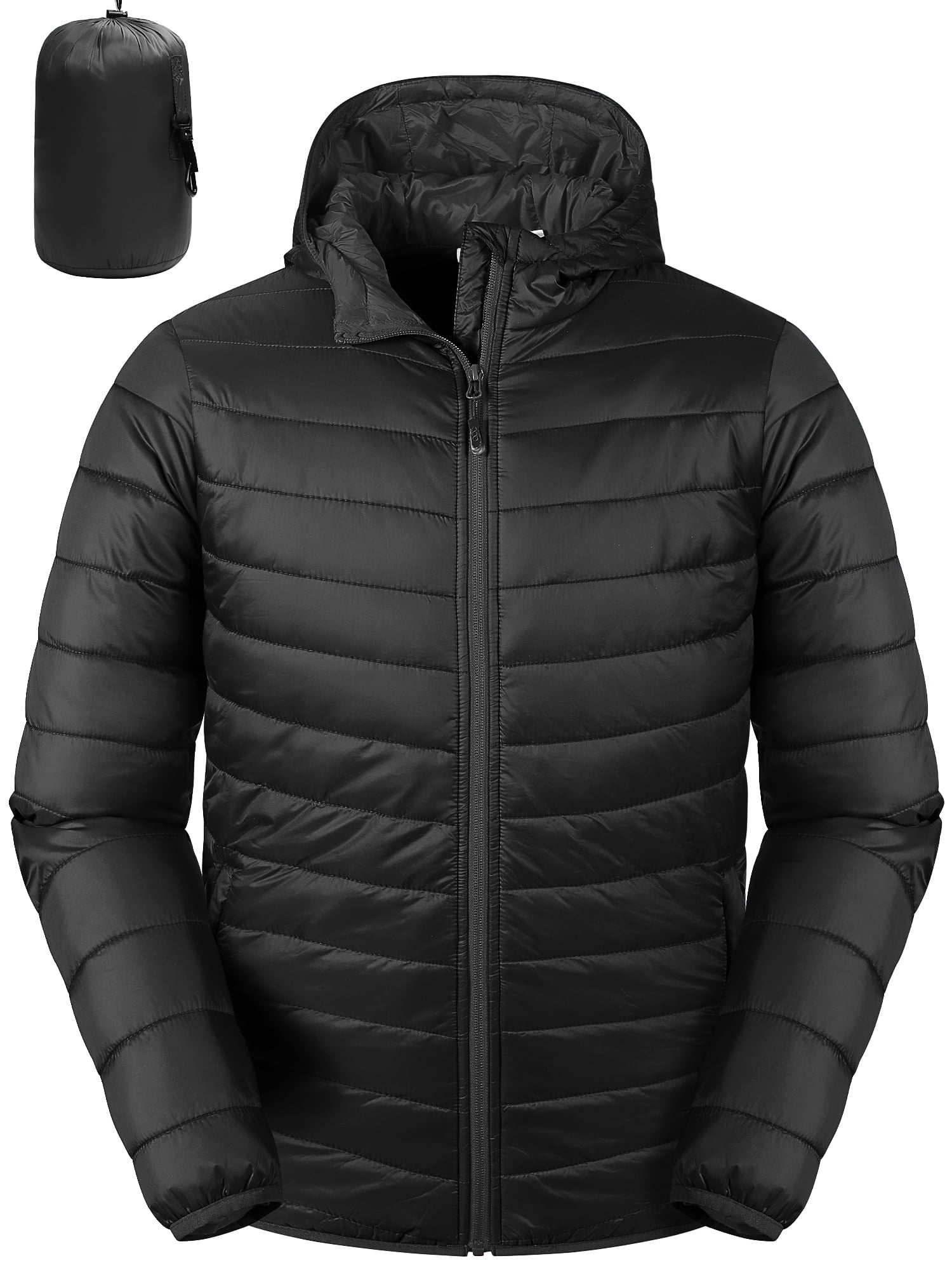 33,000ft Men's Lightweight Packable Insulated Puffer Winter Jacket with ...