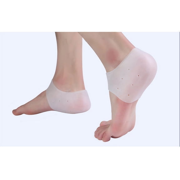 2 Pair Silicone Heel Protector, Strong and Breathable Heel Protectors, Heel Cups for Fast Heel Pain Relief, Plantar Fasciitis Support, Blister, Spur Relief for Men and Women
