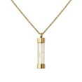 thumbnail image 2 of Anavia Stainless Steel Glass Bottle Hourglass Cremation Vial Urn Pendant Charm Necklace for Ash Memorial Keepsake for Men Women Pets - [Gold Necklace], 2 of 6