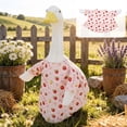 thumbnail image 5 of For Holiday Porch Spring Summer Idyllic Goose Outfit, Floral Crown and Matching Dress Set, 23 Inch Patio Statue Attire, Seasonal Garden Decoration, 5 of 6