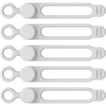 Reusable Cable Ties - Soft Wire Cable Ties  Reusable Cord Organizer | Buckle Design Cord Wraps Cable Holder  Wraps Various Cords for Wire Management  Black  White  Gray  Green