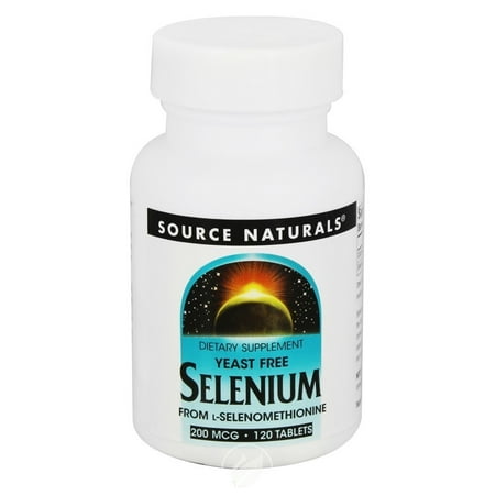 Source Naturals, Selenium, From L-Selenomethionine, 200 mcg, 120 Tablets, Pack of