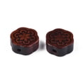 thumbnail image 3 of 10pcs Natural Sandalwood Mala Beads Undyed Flower Coconut Brown 16x15x6.5mm Hole: 1.6mm, 3 of 3