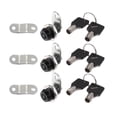 thumbnail image 1 of Unique Bargains Ensemble de 3 Serrures de Camping-Car 5/8 Pouce avec 6 Clés Serrures de Porte de Rangement pour Armoire à Fichiers Boîte à Outils, 1 of 7