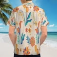thumbnail image 6 of High Quality Hawaiian Shirts for Men Short Sleeve Aloha Beach Shirt Floral Summer Casual Button Down Shirts Blouses ZLZ556, 6 of 7