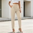 thumbnail image 5 of Hilenly Pull On Dress Pants for Women High Waisted Stretchy Work Pants Tapered Travel Golf Pants Office Slacks with Pockets, 5 of 9