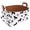 Multicolor 5, variant on Black Dog and Paw Storage Basket Collapsible Storage Bin, PU Foldable Basket Convenient Box Storage Organizer with Handles for Shelves Office Bedroom Closet Nursery Toys Laundry