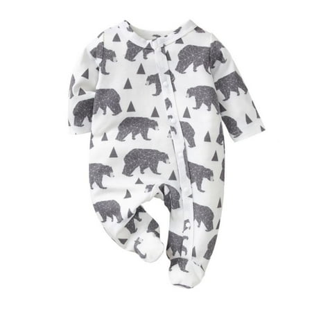 

Clearance!Spring Autumn Baby Clothes Newborn Boy Rompers Infant Girl Jumpsuit Cotton Print Long Sleeve Baby‘s Clothing Overalls