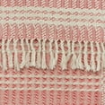 thumbnail image 4 of Rizzy Home  Hand-made Modern Striped Throw Blanket Red/Natural, 4 of 5