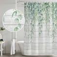 thumbnail image 4 of Eucalyptus Leaves Shower Curtain Set - 48" x 72" Washable Bathtub Curtain with 12 Hooks, Sage Green Summer Botanical Weeping Wooden Waterproof Fabric Stall Shower Curtains for Bathroom/Bathtub Décor, 4 of 6