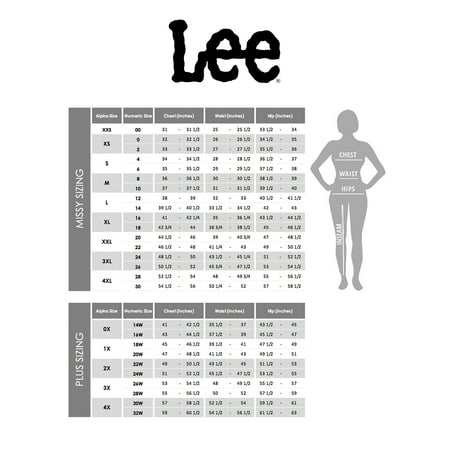 Lee Women's Jeans Size Chart