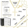 thumbnail image 2 of BEBERLINI Women Cross CZ Pendant Necklace Set 14K Gold Filled Box Chain Jewelry 24", 2 of 7
