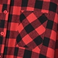 thumbnail image 5 of Flannel Shirt Women Plaid Print Oversized Button Down Long Sleeve Blouses with Pockets Casual Collared Flannel Shirts for Women S-2XL, 5 of 9
