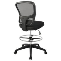 Ergonomic Office Chair Drafting Stool Rolling Adjustable Height with Footrest - Armless Desk Chair for Home, Office & Bar - Mesh Back Support