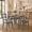 L-Gray, variant on Leovanni Modern 43.3" 5-Piece Solid Wood Dining Table Set with 4 Upholstered High Back Chairs, Rectangular Kitchen & Dining Room Set, Heavy-Duty 500 lbs Table, Ergonomic Seating, Espresso