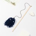 thumbnail image 2 of Cat Teaser Wooden Handle: Faux Woolen Yarn Elastic Rope Bell Pet Toy Kitten Wand, 2 of 3