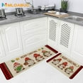 thumbnail image 3 of Merry Christmas Kitchen Mats Set of 2, Anti Fatigue Waterproof Stain Resistant Floor Rug Red Gnome Decorative Non Slip Cushioned Floor Mat - 17x29 and 17x47 Inch, 3 of 6