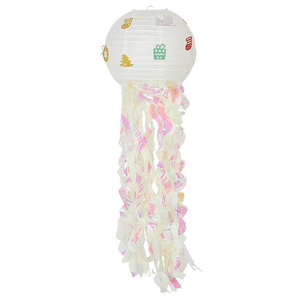 Farol de papel de medusa DIY, farol decorativo colgante para fiestas con temática oceánica, farolillos de papel para cumpleaños y decoraciones navideñas.