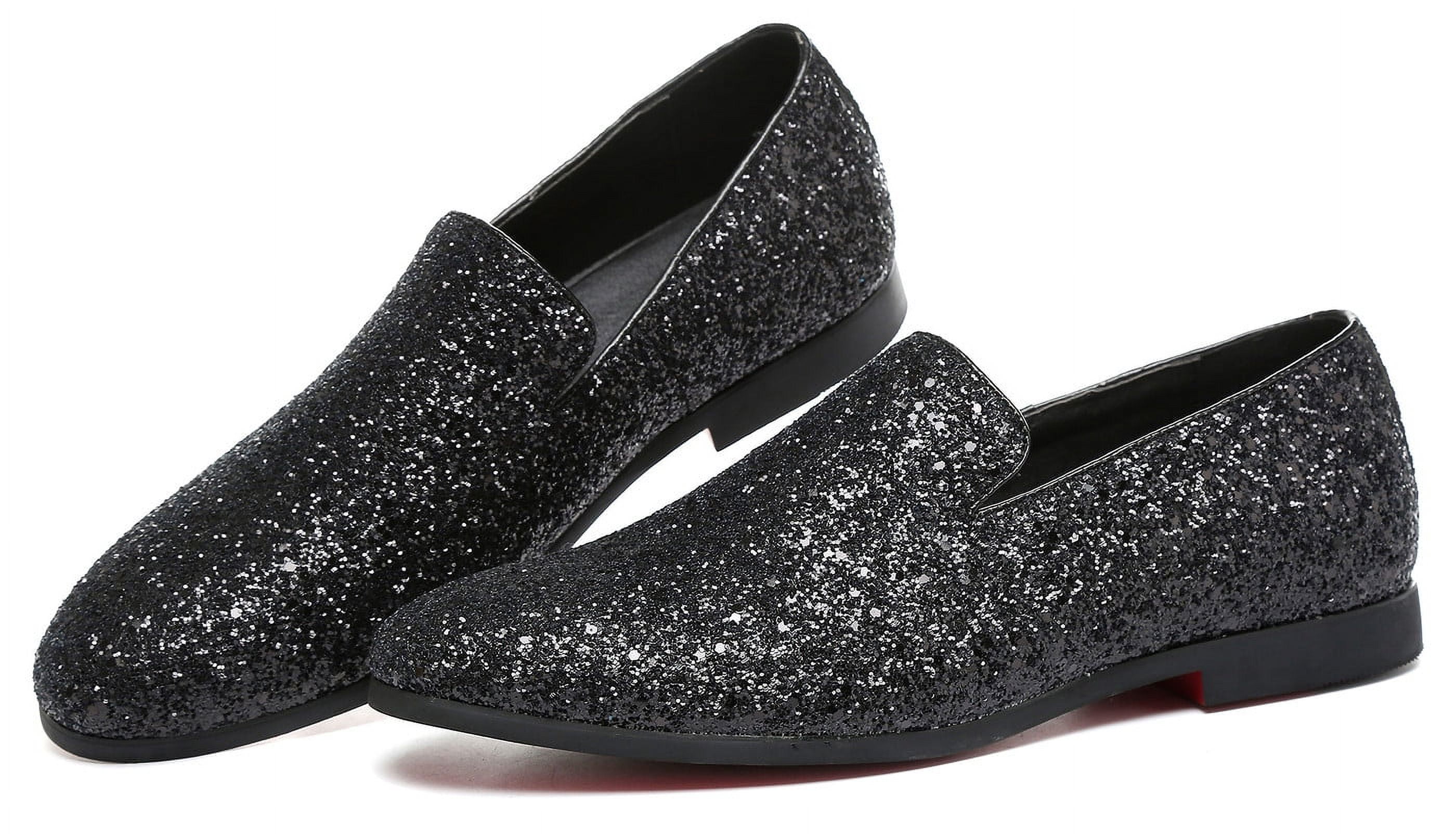 Men\'s Black Glitter Loafers Stacy Adams Men main image 2