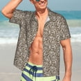 thumbnail image 5 of Lsque Flower Rose pattern Hawaiian Shirt for Men, Unisex Summer Beach Casual Short Sleeve Button Down Shirts-Small, 5 of 9