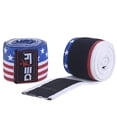 thumbnail image 5 of Defy Knee Wrap for Weightlifting, Muay, Thai MMA, Elastic Bandages for Men and Women, Pack of 2, 72 Inch - American Flag, 5 of 6