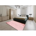 thumbnail image 5 of Ahgly Company Machine Washable Indoor Square Transitional Light Coral Pink Area Rugs, 5' Square, 5 of 7