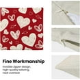 thumbnail image 5 of Housses de Coussin Saint-Valentin 16x16 Ensemble de 2, Décor Cœurs Blancs Rouges Coussins Décoratifs Saint-Valentin Lin Anniversaire Mariage Housse de Coussin Décorations Saint-Valentin pour Maison Canapé Extérieur, 5 of 5