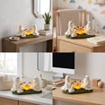 thumbnail image 3 of HJuyYuah Ghost Resin Statue with LED Light, Roasting Marshmallows Halloween Decor for Shelf Mantel Home, 3 of 6