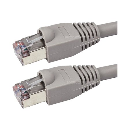 UPC: 0844660069874 | Monoprice – Patch cable – RJ-45 (M) to RJ-45 (M) – 10 ft – STP – CAT 5e – snagless  stranded – gray