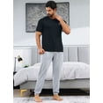 thumbnail image 5 of Men Letter Tape Waist Pajama Pants, 5 of 5