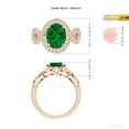 thumbnail image 5 of ANGARA Oval Lab Grown 2.25 Ct Emerald Infinity Engagement Ring with Accents for Women in 14K Rose Gold (Size-10x8mm) | May Birthstone, Anniversary, Jewelry Gift for Women | Lab-Grown Emerald Ring, 5 of 9