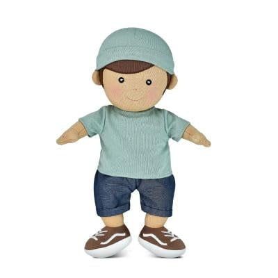 Muñeca bebé Apple Park Levi de 32 cm, juguete de algodón orgánico