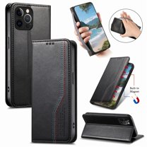 For iPhone 14 Pro 6.1-inch Case,Elastic Wristband Magnetic Suction Closure Flip Stand Wallet Leather Phone Case,Black ,For iPhone 14 Pro