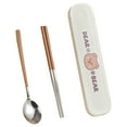 thumbnail image 2 of npkgvia dinnerware setsClearance,304 Stainless Steel Tableware New Bbear Chopsticks Spoon Two Piece Sset Convenient Tablewarekitchen utensils, 2 of 3