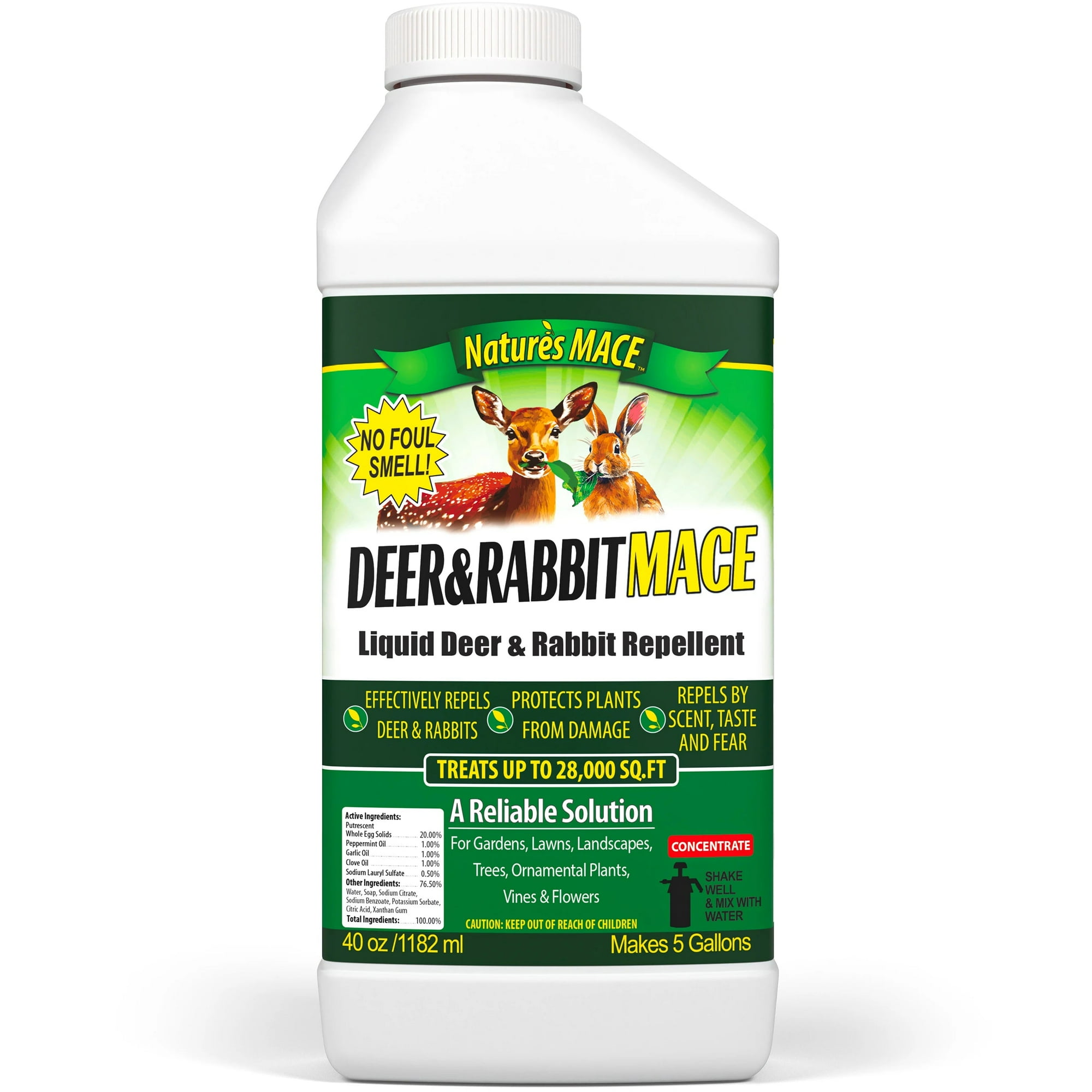 Nature's Mace Deer and Rabbit Repellent Concentrated Formula, 40 oz