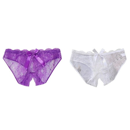 2-Pack Lace Low Waisted Underwear For Women With High Value Be Careful Of Machine Opening Crotch Triangle Pants Bra And Underwear Set plus Size Womens Underwear Set Underwear Female Lingerie